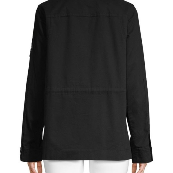 Karl Lagerfeld Women’s Logo Patch Utility Jacket Black Size Medium - Picture 4 of 14